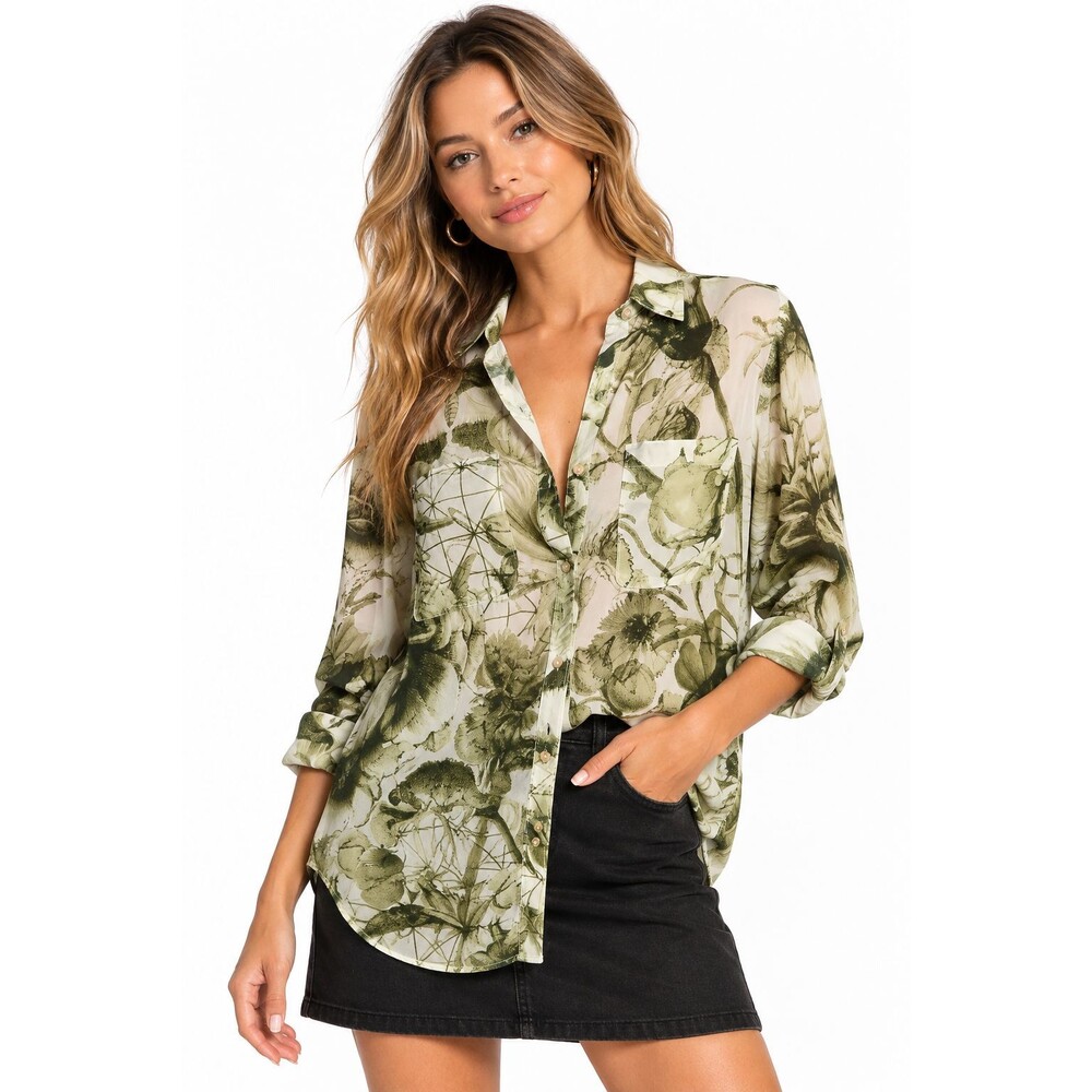 Anthropologie Pilcro The Romy Relaxed Buttondown Shirt Manel Villalonga Small